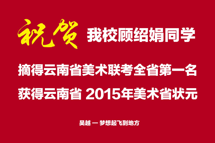 2015年云南省美术联考状元全省第一名