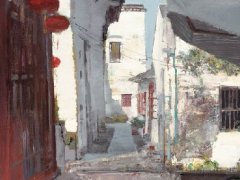 吴越教师油画风景