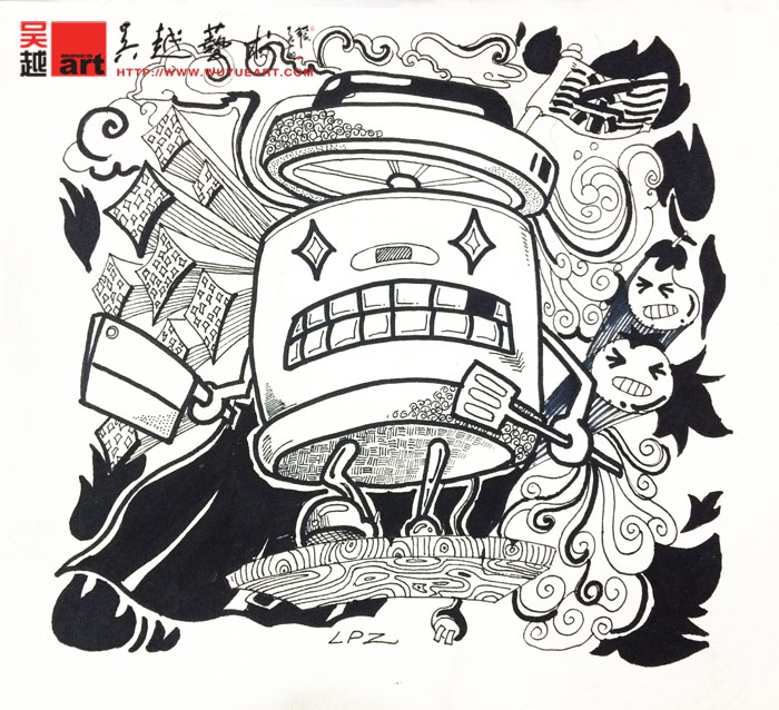 学生黑白装饰画设计