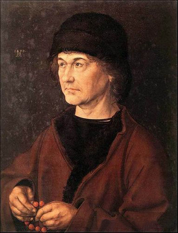 丢勒 (19岁) 《丢勒父亲的肖像, 1490》丢勒 19岁