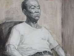 严肃的老伯半身像