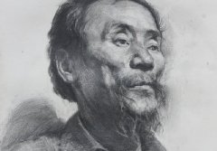 右半侧老年男子