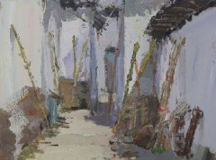 学生丽水下乡色彩风景写生作品