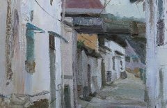 学生丽水下乡色彩风景写生作品