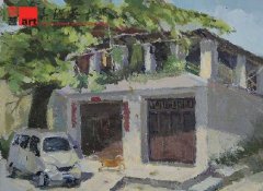 学生丽水下乡色彩风景写生作品