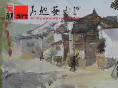 学生丽水下乡色彩风景写生作品