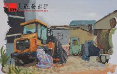 学生丽水下乡色彩风景写生作品