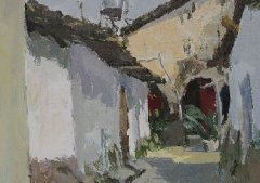 学生丽水下乡色彩风景写生作品
