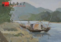 学生丽水下乡色彩风景写生作品