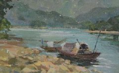 学生丽水下乡色彩风景写生作品