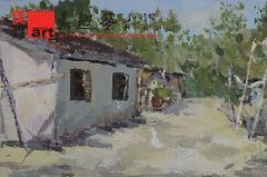 学生丽水下乡色彩风景写生作品