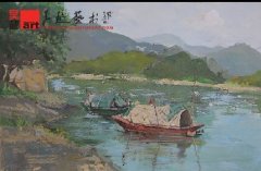 学生丽水下乡色彩风景写生作品