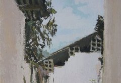 学生丽水下乡色彩风景写生作品