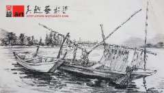 学生丽水下乡风景写生速写作品