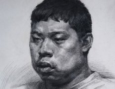 杭州吴越画室教师素描头像