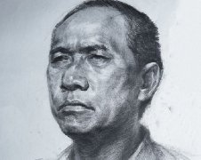 杭州吴越画室教师素描头像