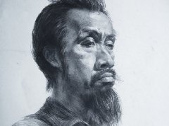 杭州吴越画室教师素描头像