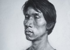 杭州吴越画室教师素描头像
