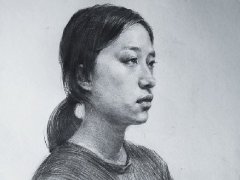 杭州吴越画室教师素描头像