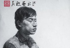 杭州吴越画室教师素描头像