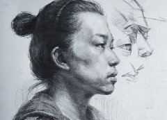 杭州吴越画室教师素描头像