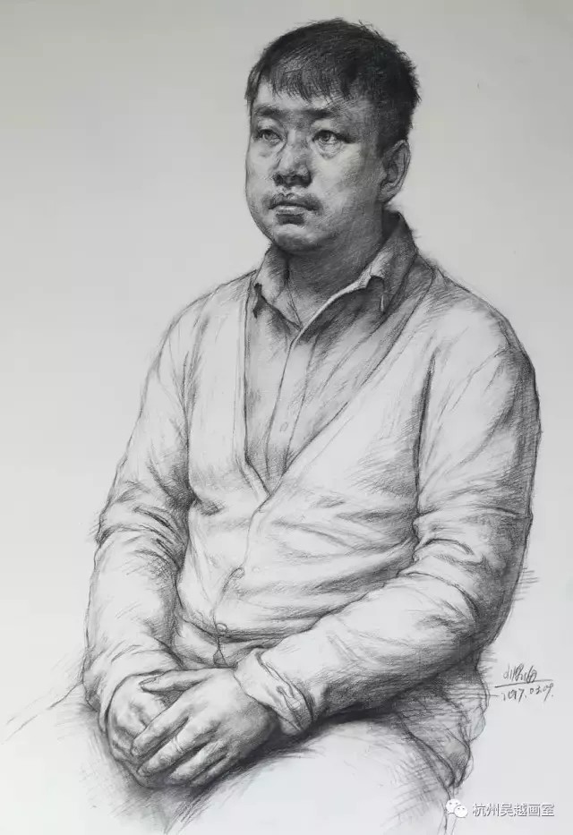 素描半身像作品