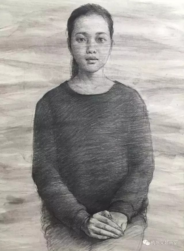 素描半身像作品2