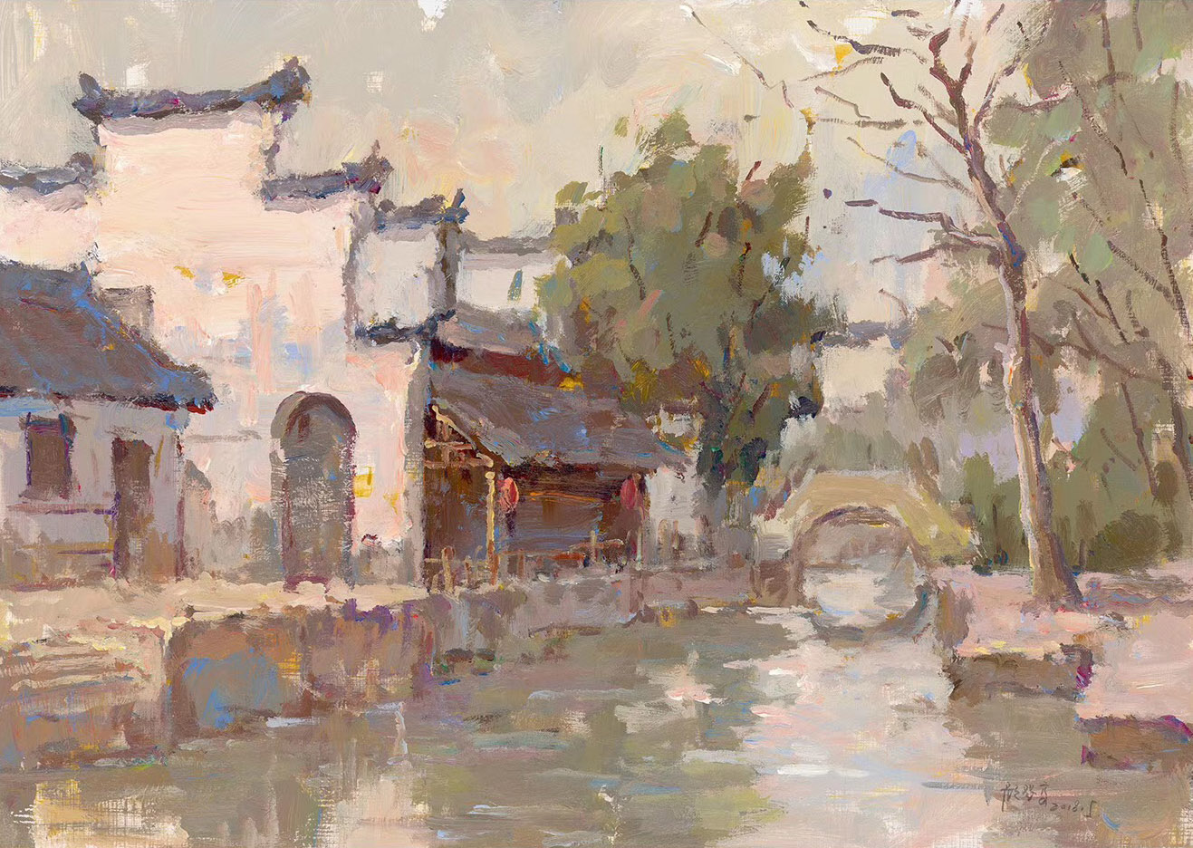 杭州吴越画室教师作品色彩风景3