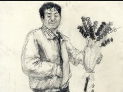 教师场景速写《等待2》