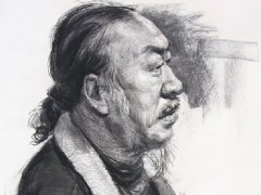 教师素描头像示范