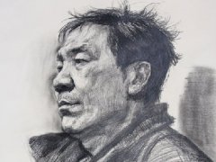 教师素描头像示范
