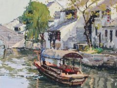 教师色彩风景作品