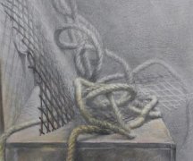 杭州吴越画室 麻绳铁丝网