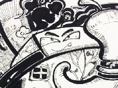 学生黑白装饰画设计