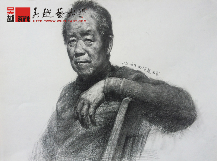 吴越教师素描半身