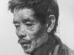 ”工人“吴越画室教师素描作品
