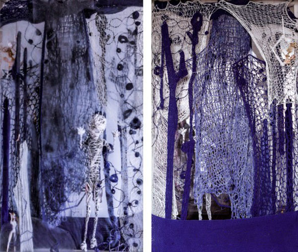 张伟芳:《你在这里吗》 综合材料 200cm×120cm×20cm（正反面）