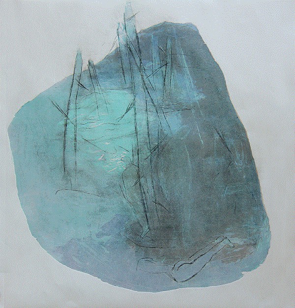 孫佩芬/石頭記——故國往事之五/木版套色/51cm×45cm