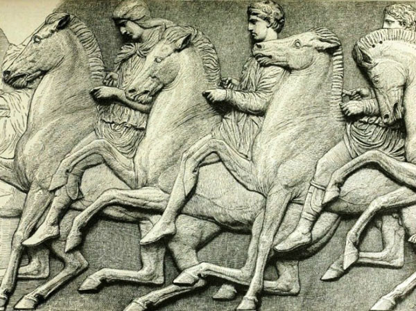 《帕台农神庙浮雕的马》(Horses from Parthenon Frieze)。