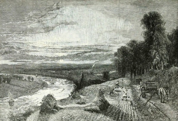 《里布尔河上》(On the Ribble)。里布尔河(River Ribble)是英国北部的一条河。