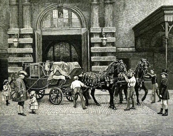 《给黑马套上挽具》(The Harnessing of the Black Horses),作者Charles Lutyens。