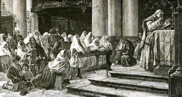 《在弥撒上》(At Mass)。弥撒是基督教的一种仪式,不同教派的仪式内容和形式不同。
