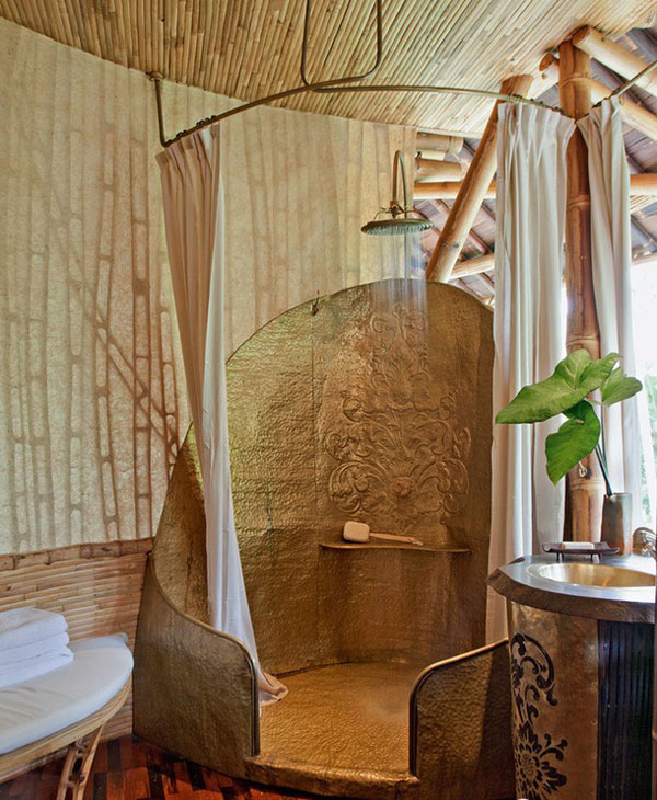 用竹子做的小屋