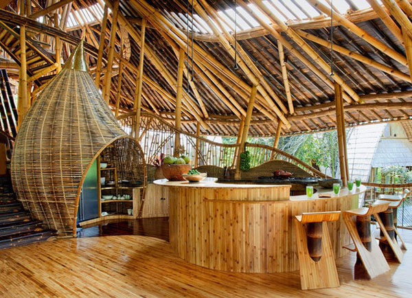 用竹子做的小屋