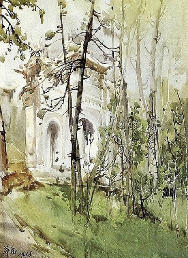 华宜玉中国最顶级的女建筑学教授的水彩画,值得一看2