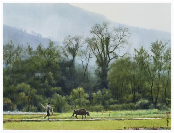 湖南水彩画提名展作品,每一道都是靓丽的风景2
