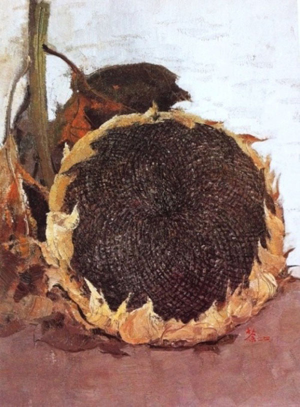 硕果 油画 74cm × 46cm 1974年 上海美术馆藏