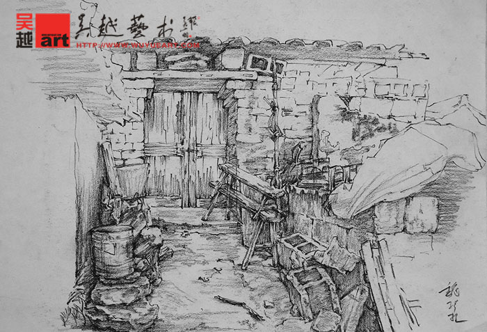 学生下乡写生作品63