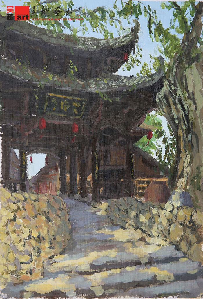 学生丽水下乡写生色彩作品4