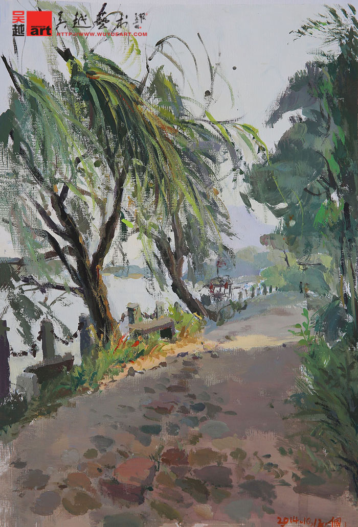 学生丽水下乡色彩风景写生作品6